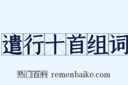 遣行十首组词是什么意思的图片